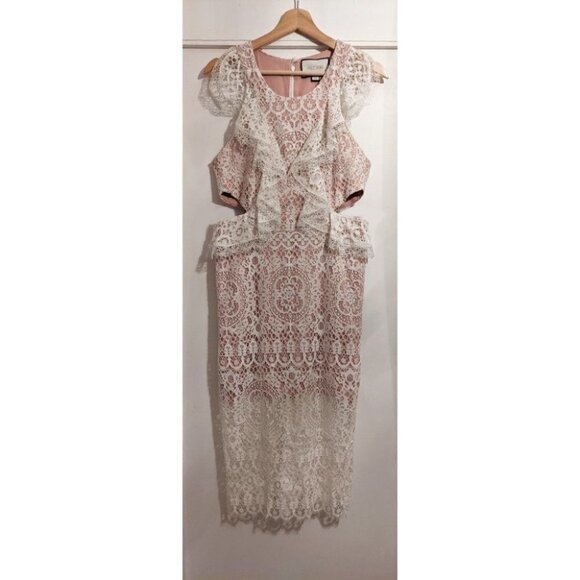 ALEXIS | Pepa Lace Cut-out Midi Dress - Picture 5 of 11